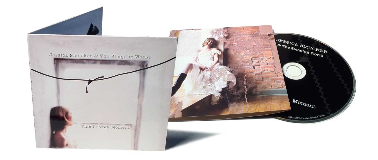 Inside booklet, cover, and compact disk of the album 'This Broken Moment'
