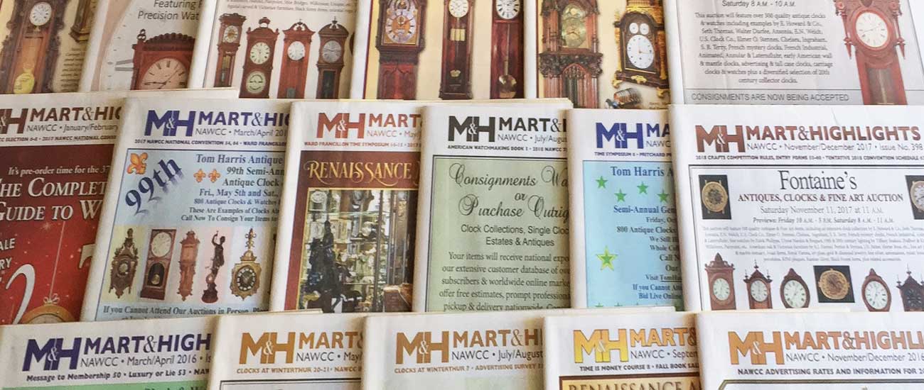A collage of various covers of the Mart & Highlights
