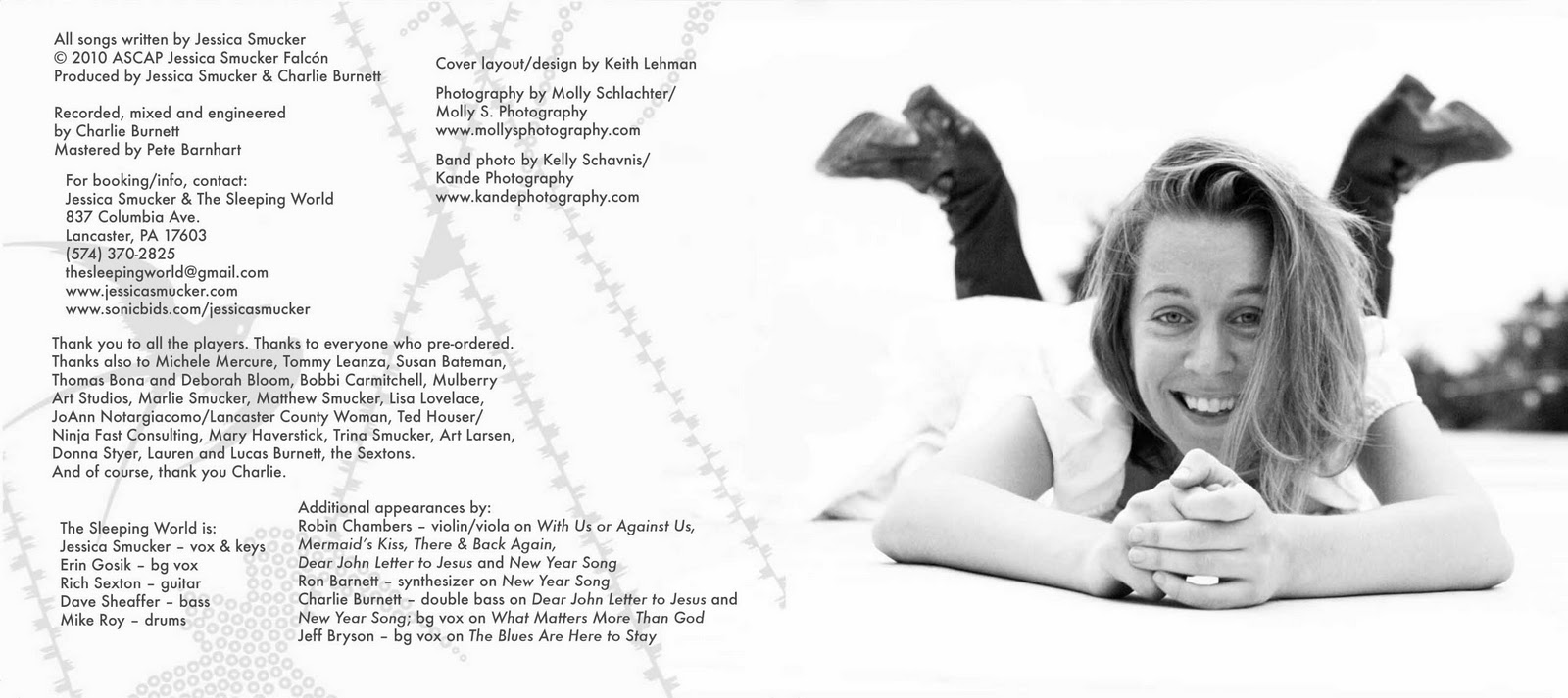 Inside artwork for Jessica Smucker's album 'This Broken Moment'