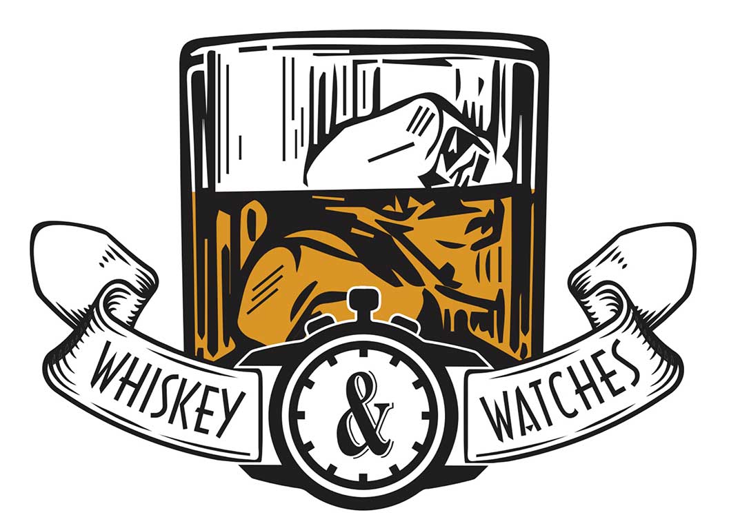 Logo for the National Watch & Clock Museum's 2018 Whiskey & Watches fundraiser