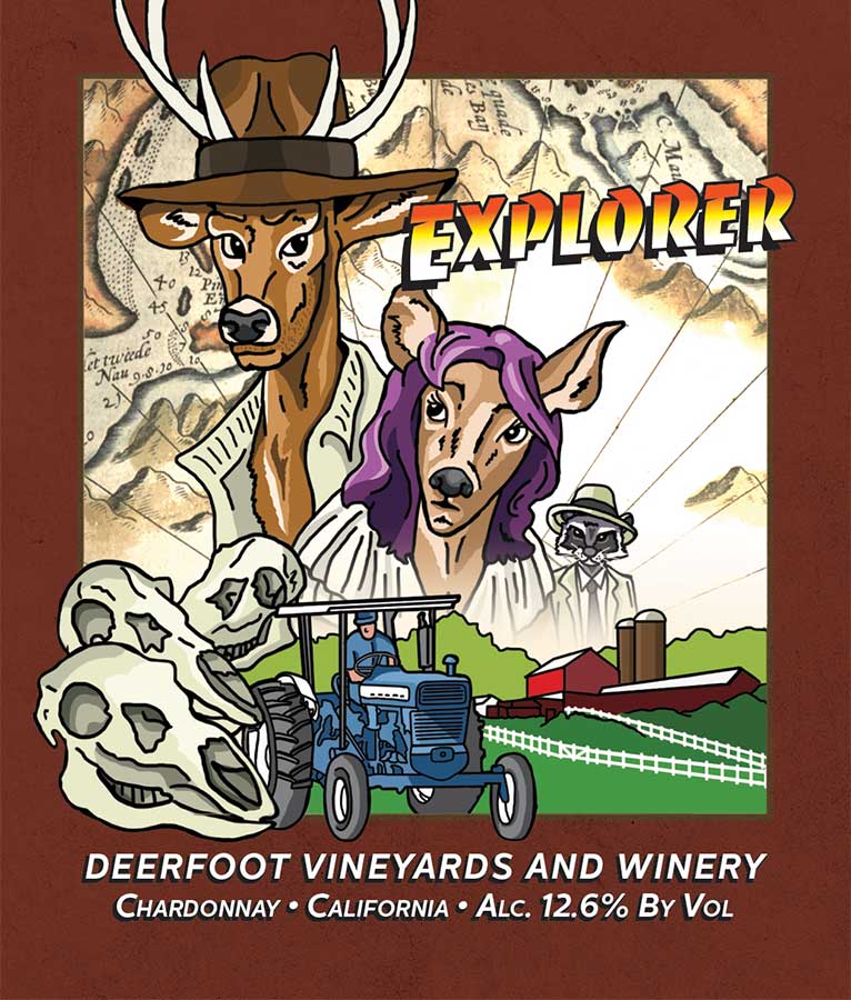 Front label for the Explorer wine series