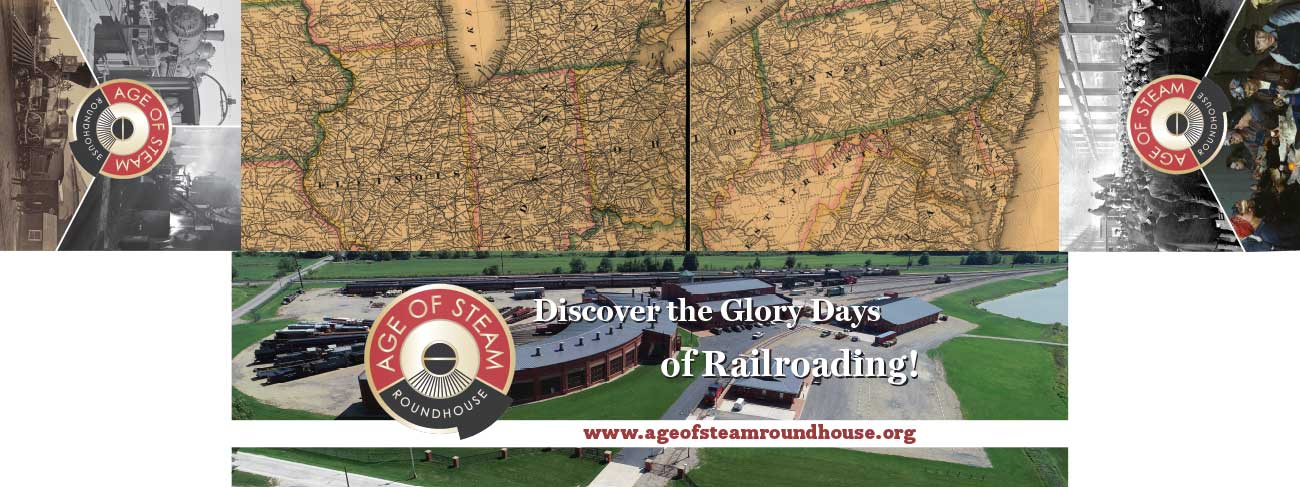 Eight foot long table cover for the Age of Steam Roundhouse.
